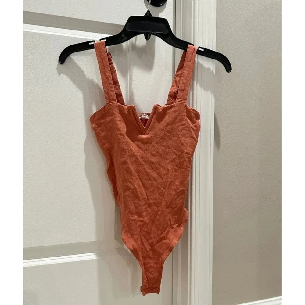 Free People Pippa V-Neckline Bodysuit